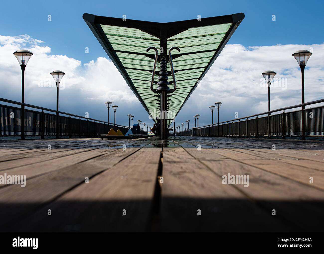 Der viktorianische Pier in Boscombe, Dorset, England Stockfoto