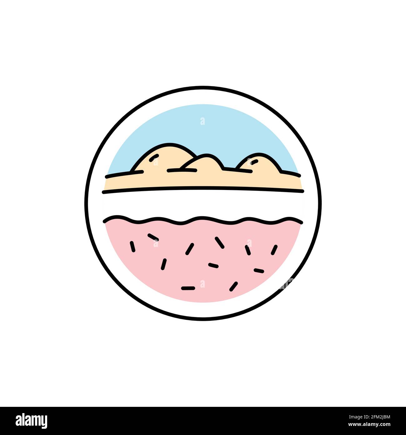 Symbol für die chronisch blasendes Farbliniensymbol. Dermatologische Erkrankung. Isoliertes Vektorelement. Skizzieren Sie das Piktogramm für Webseite, mobile App, Promo Stock Vektor