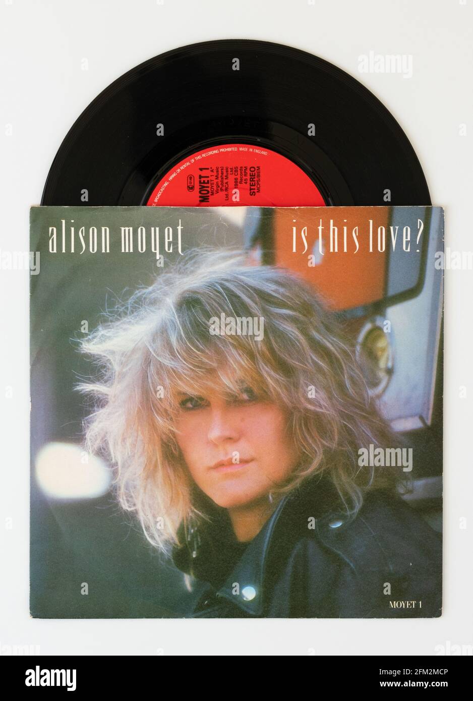 Album von Alison Moyet - ist das Liebe? 7' Vinyl, Single Stockfoto