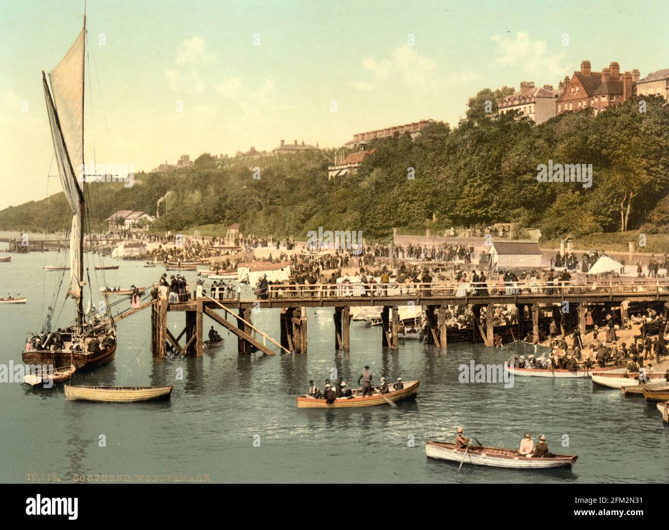 West Parade, Southend-on-Sea, Essex um 1890-1900 Stockfoto