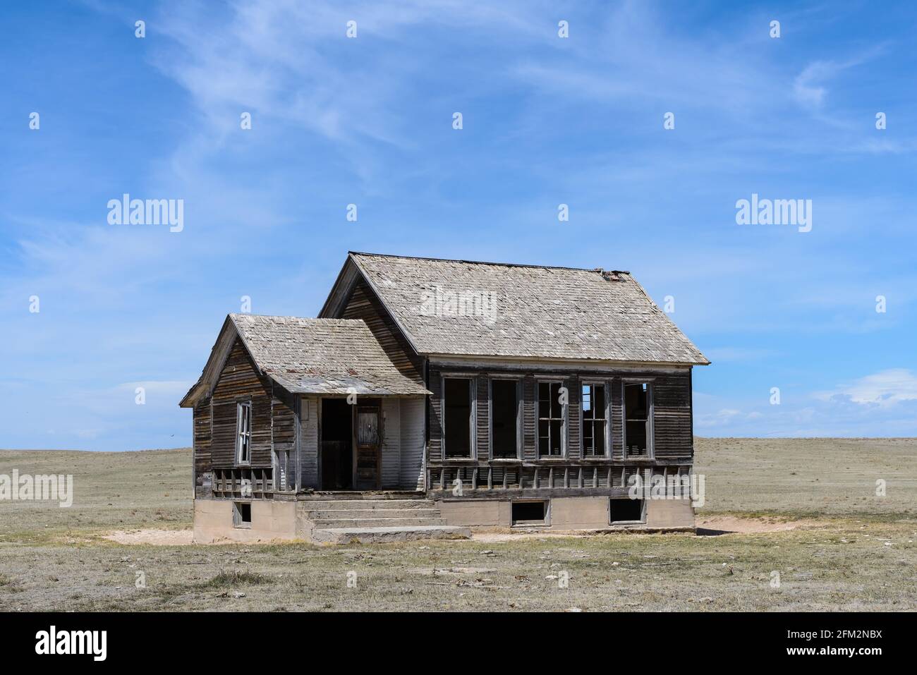 Ein verlassenes Haus auf der offenen Ebene. Colorado, USA. Stockfoto