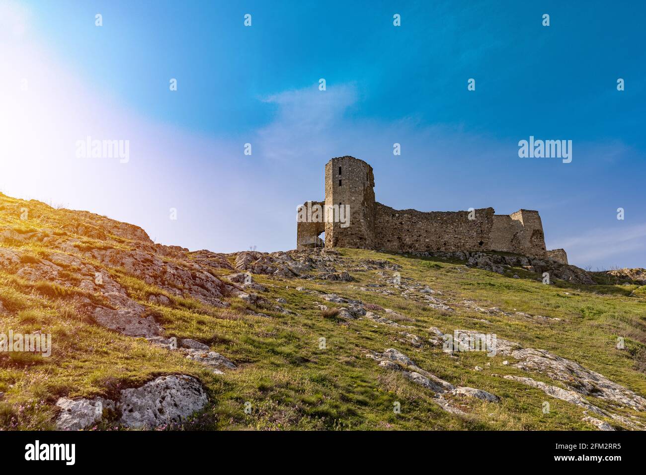 Enisala Festung. Wichtiges historisches Wahrzeichen in der Nähe von Tulcea und Constanta Stockfoto