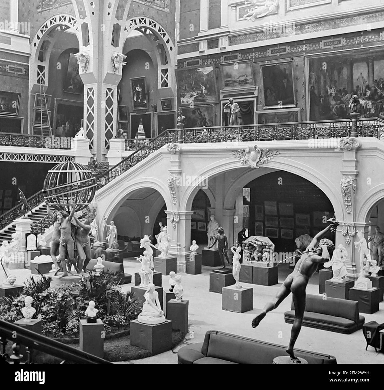 Fine Art Court (Nord), 1889 Exposition Universelle, Paris, Frankreich Stockfoto