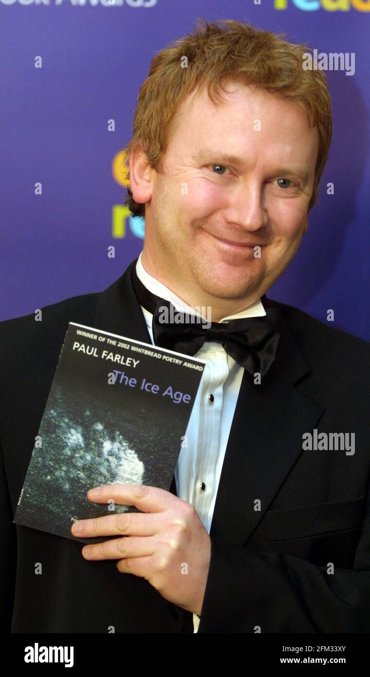 Whitbread Book of the Year.....Autoren in der engeren Auswahl... Paul Farley...The Ice Age(Poetry award) pic David Sandison 20/1/2003 Stockfoto