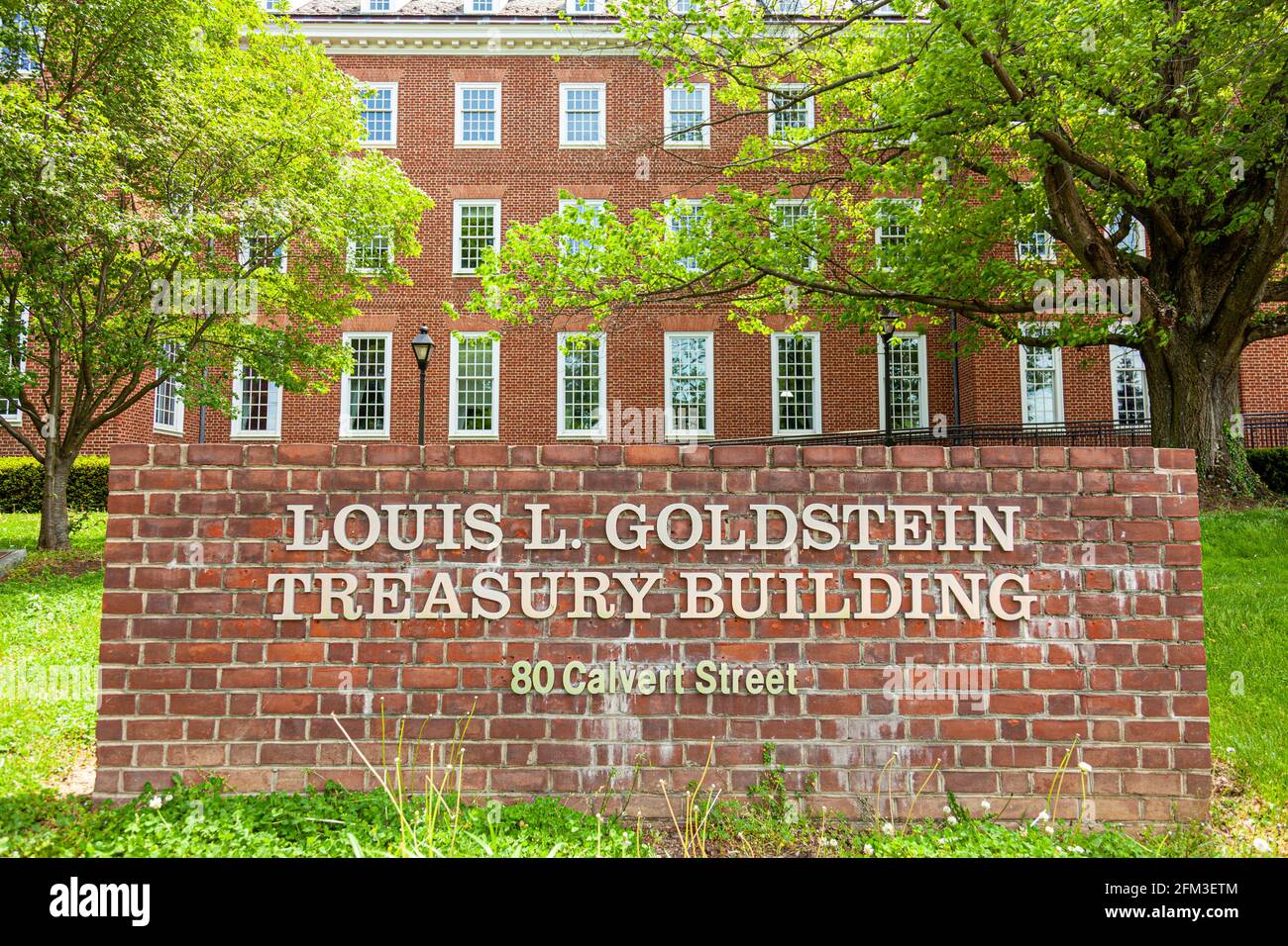 Annapolis, MD, USA 05-02-2021: Goldstein Gebäude der Schatzkammer in Annapolis, benannt nach dem Politiker Louis L. Goldstein, der in der Staatsregierung diente Stockfoto