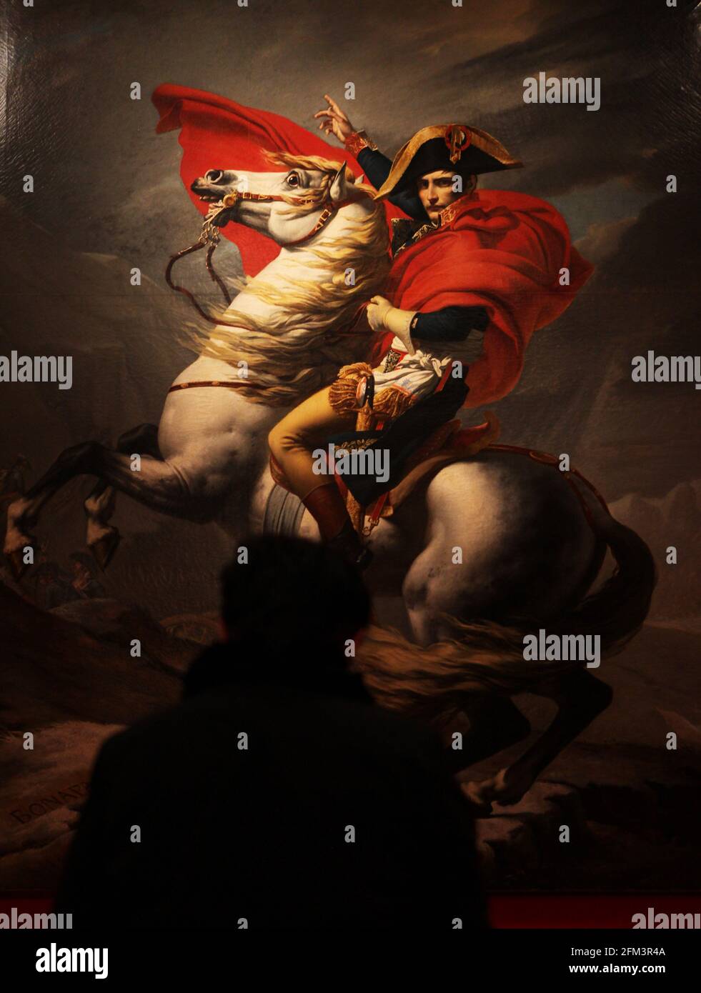 Paris, Crossing the Alps' im Militärmuseum Les Invalides in Paris. Mai 1821. Die am 5. Mai 2013 aufgenommene Datei zeigt ein Gemälde von „Napoleon überquert die Alpen“ im Militärmuseum Les Invalides in Paris, Frankreich. Frankreich gedachte des 200. Todestages des französischen Imperators Napoleon Bonaparte. Napoleon Bonaparte (1769-1821) starb am 5. Mai 1821 im Exil auf der Insel St. Helena. Kredit: Gao Jing/Xinhua/Alamy Live Nachrichten Stockfoto