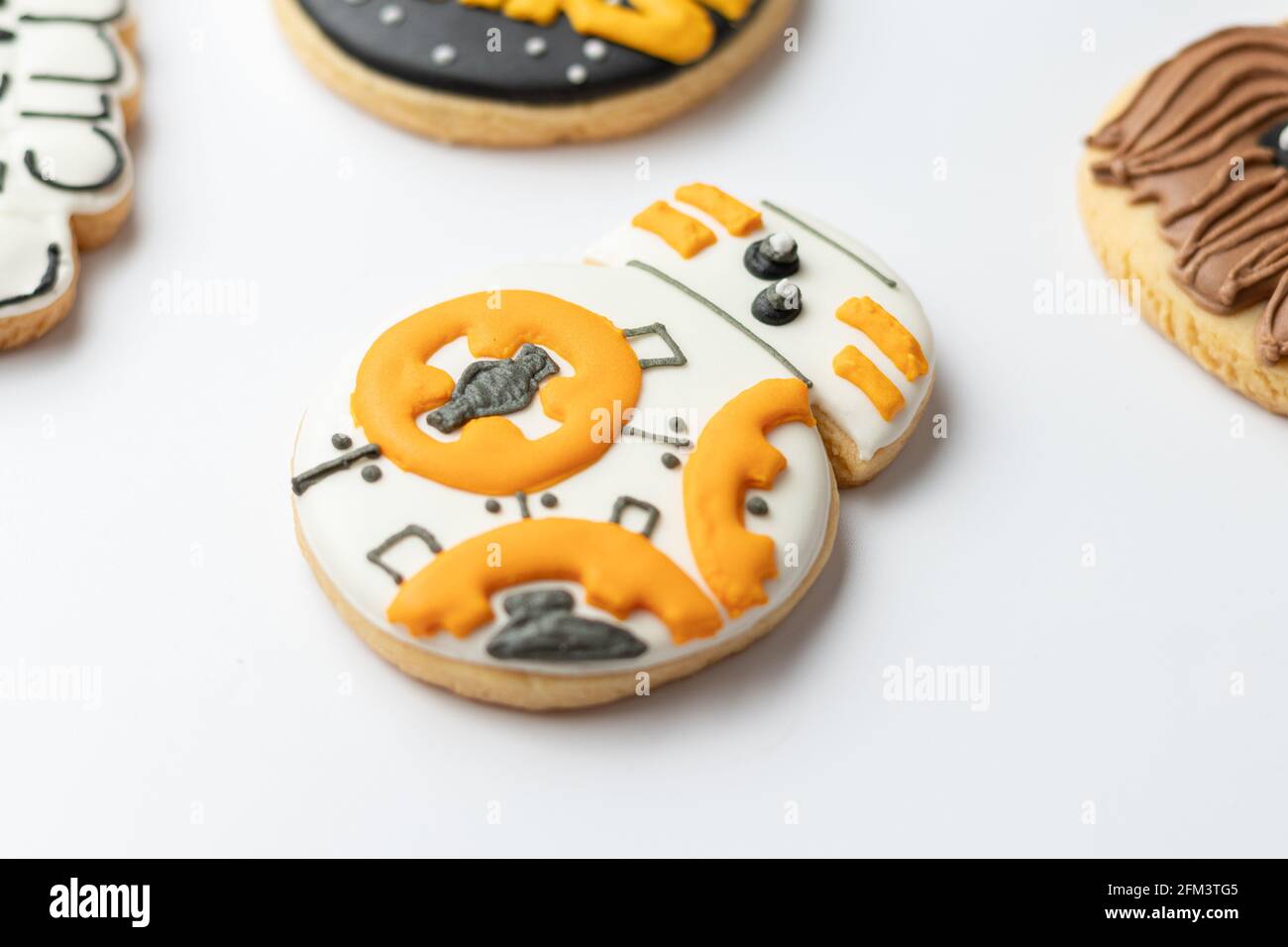 Nahaufnahme Aufnahme eines BB-8 Keks Stockfoto