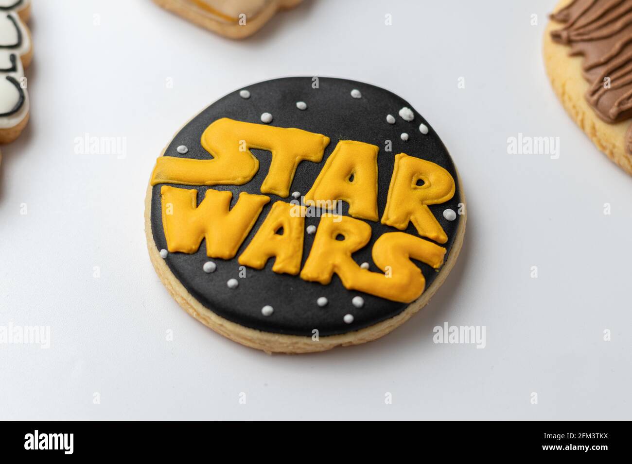 Nahaufnahme eines Star Wars Keks Stockfoto