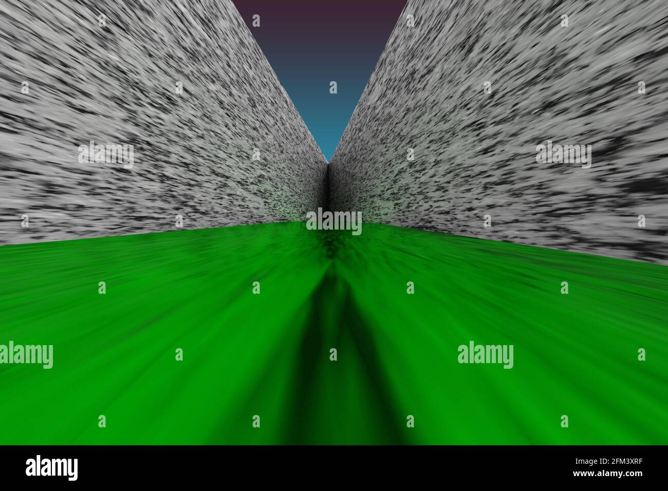 Ein abstraktes 3d-Hintergrundbild mit Perspektive. Stockfoto