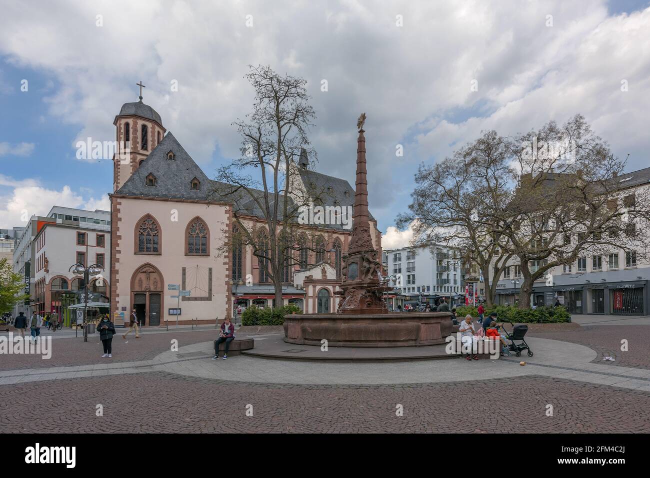 Liebfrauenberg Platz in der historischen Altstadt von Frankfurt am Main, Deutschland Stockfoto