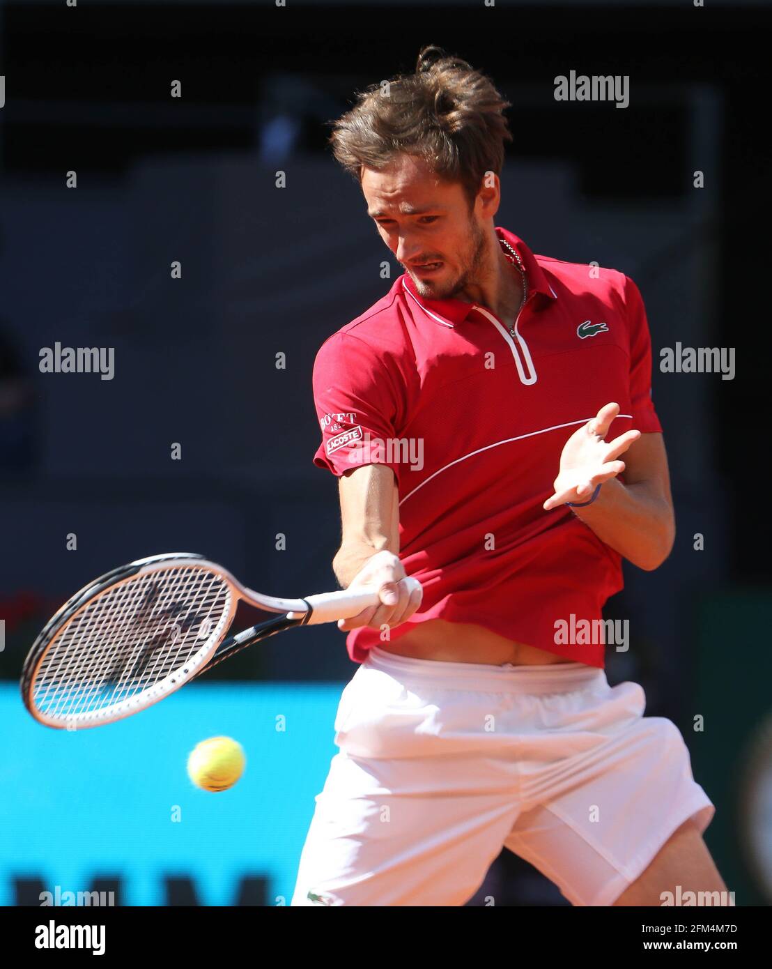 Daniil Medvedev aus Russland während der Mutua Madrid Open 2021, Masters 1000 Tennisturnier am 5. Mai 2021 in La Caja Magica in Madrid, Spanien - Foto Laurent Lairys / DPPI / LiveMedia Stockfoto