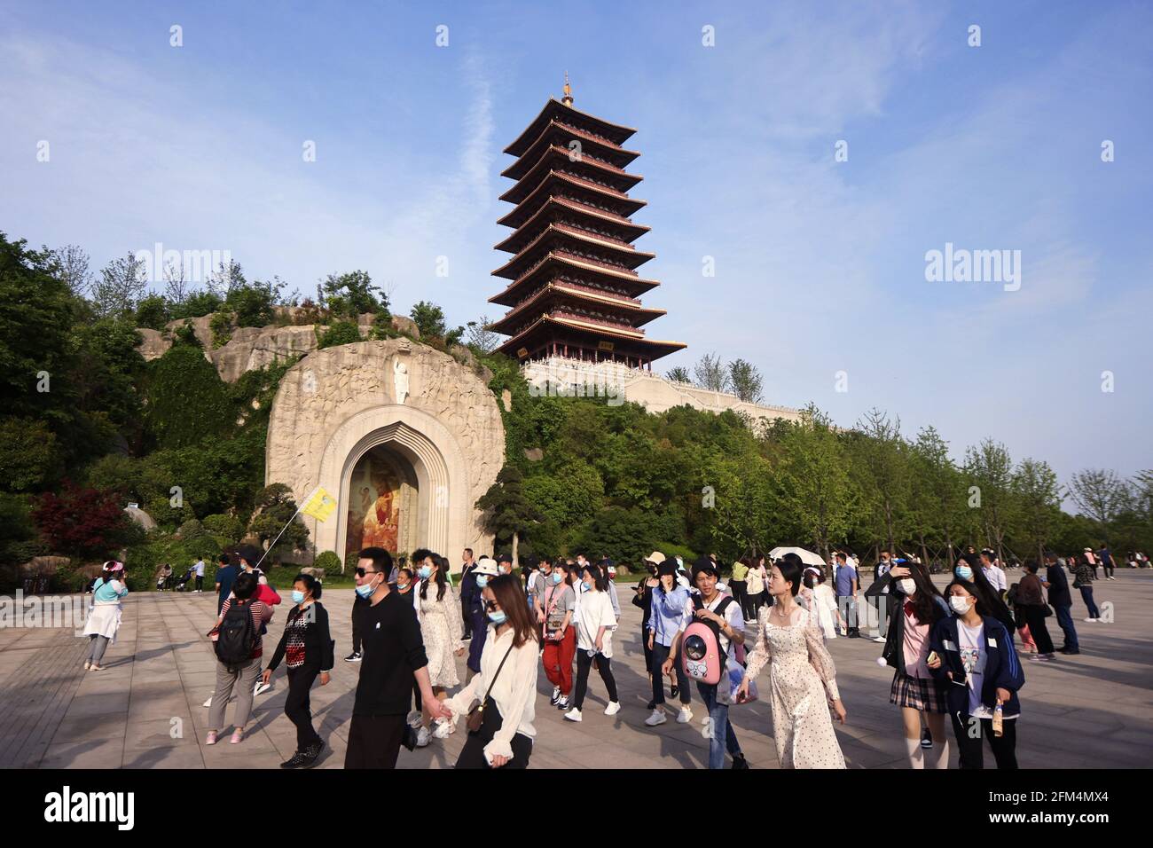 230 Millionen Menschen gehen während der Goldenen Woche des Labor Day in China am 05. Mai 2021 auf Reisen. (Foto: TPG/cnsphotos) Stockfoto