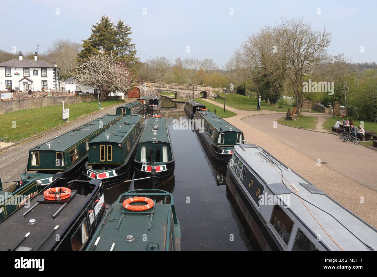 Pontcysyllte Aquädukt und Kanal ist ein Weltkulturerbe in Das Tal von Llangollen North Wales das Aquädukt wurde entworfen Von Thomas Telford Stockfoto