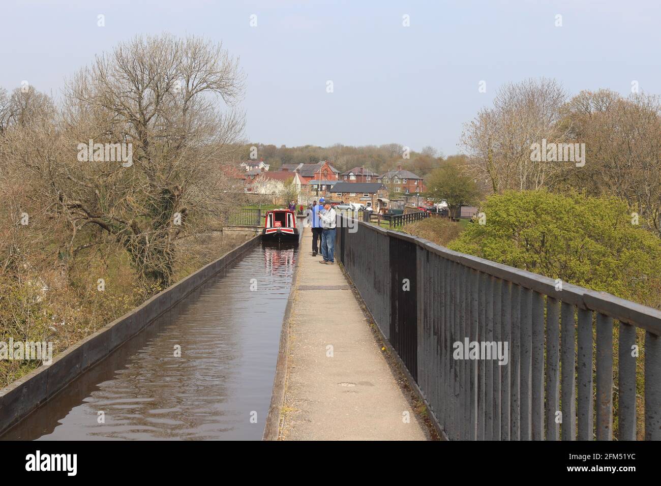 Pontcysyllte Aquädukt und Kanal ist ein Weltkulturerbe in Das Tal von Llangollen North Wales das Aquädukt wurde entworfen Von Thomas Telford Stockfoto