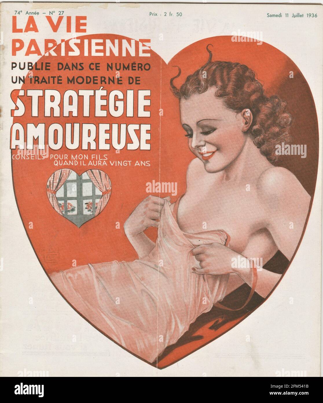 1930er Jahren Frankreich La Vie Parisienne Magazin Cover Stockfoto