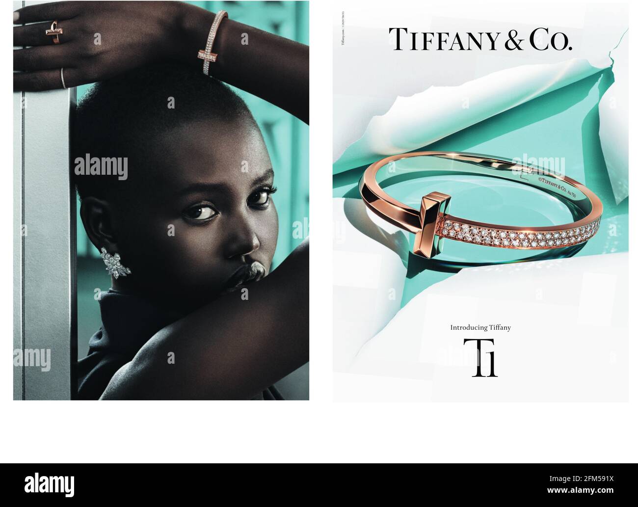 Anzeige des britischen Tiffany & Co Magazine in den 2020er Jahren Stockfoto