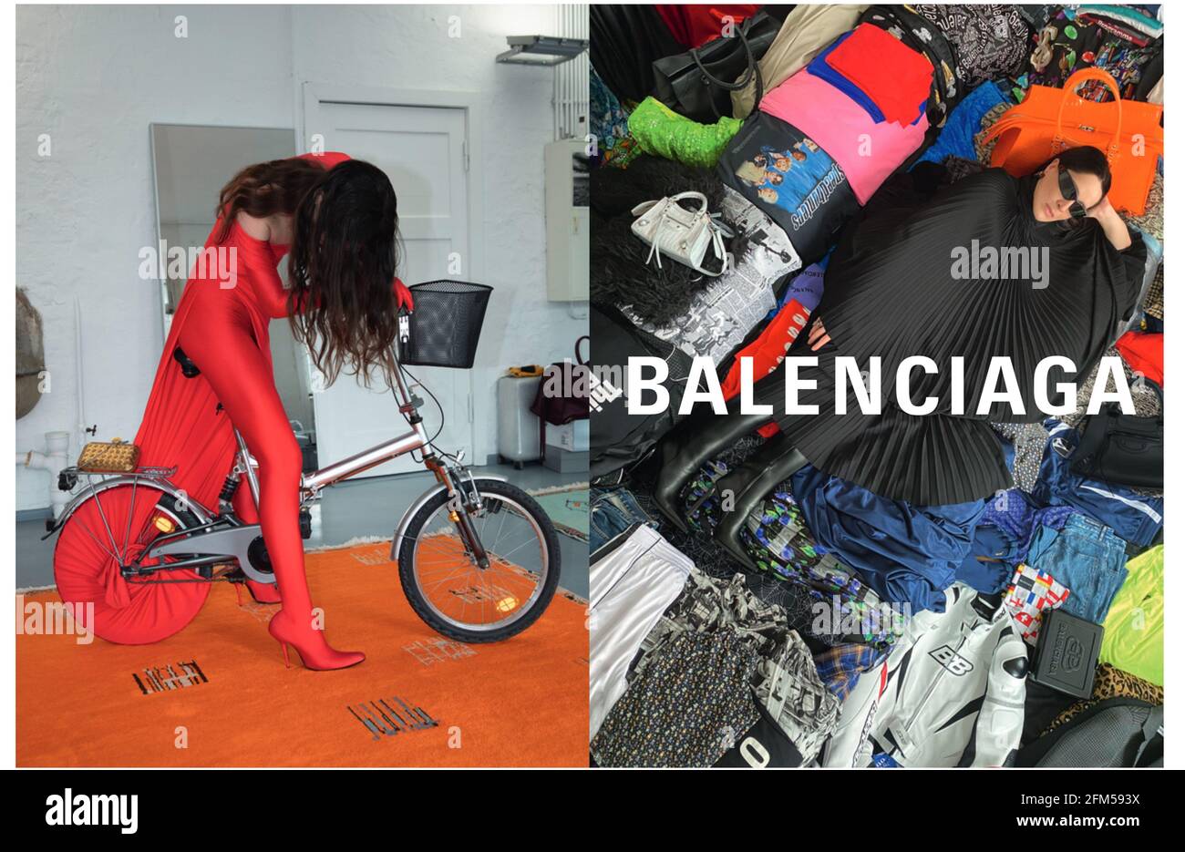 2020er Jahre UK Balenciaga Magazine Anzeige Stockfoto