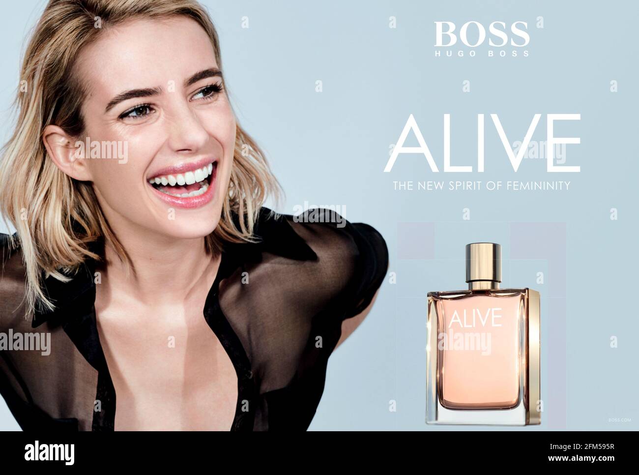 Werbespot des britischen Hugo Boss Magazins aus den 2020er Jahren  Stockfotografie - Alamy