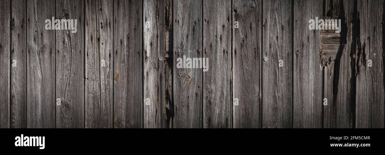 Vintage Holz Verkleidung oder Abstellgleis, Panorama Hintergrund, Textur oder Banner Stockfoto