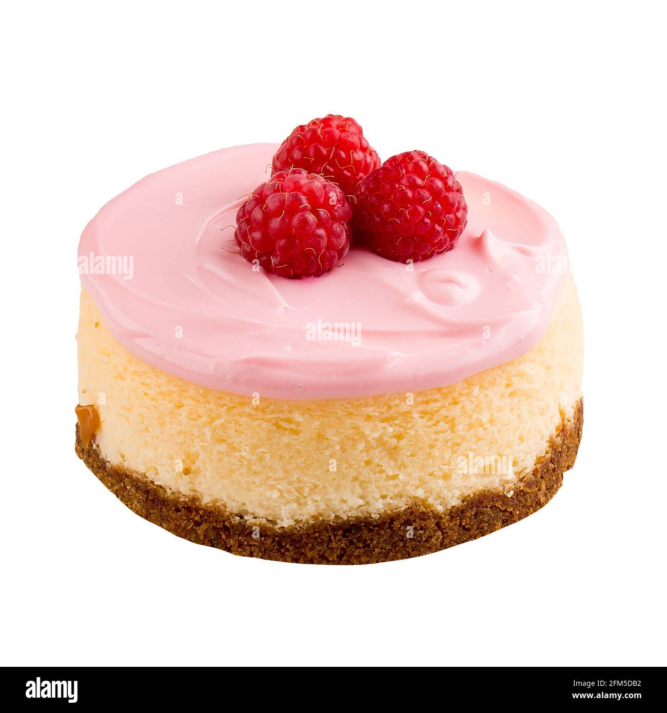 Isolierter Mini-Brombeermousse-Kuchen Stockfoto