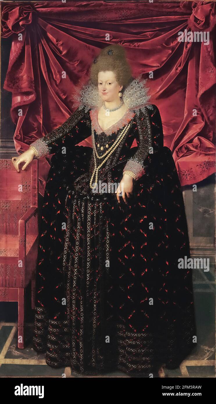 Frans Pourbus der Youger - Porträt von Maria de' Medici (1575-1642 ) - Königin von Frankreich - 1606-1607 Stockfoto