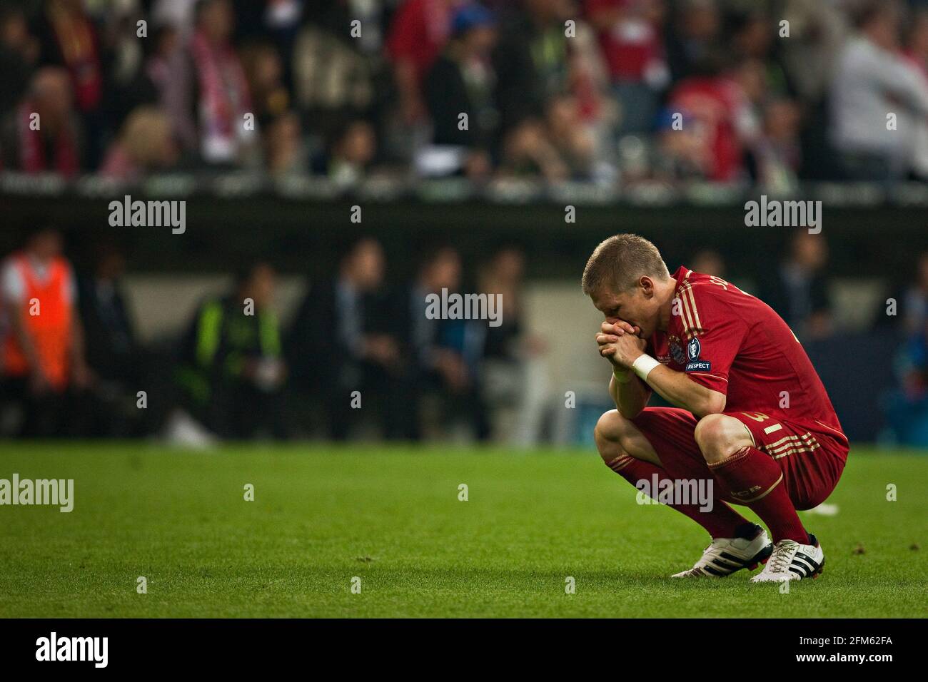 MŸnchen 19.05.2012, Fu§Ball Bastian Schweinsteiger (FCB) FC Bayern MŸnchen - FC Chelsea London Copyright (nur fŸr journalistische Zwecke) by : Morit Stockfoto
