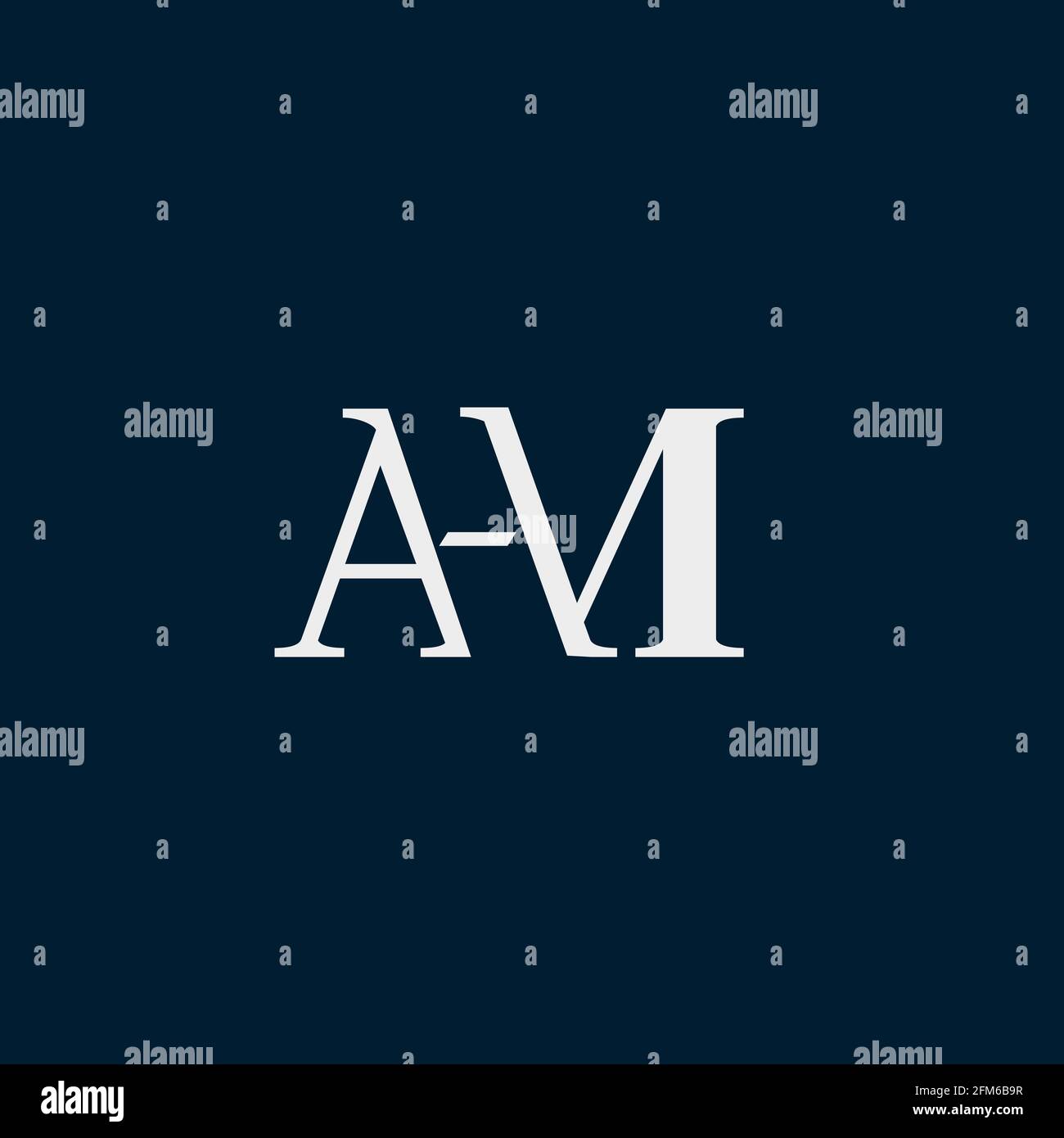 A,H,M Buchstaben Logo. A,H,M Buchstaben Emblem. Vektor Stock Vektor