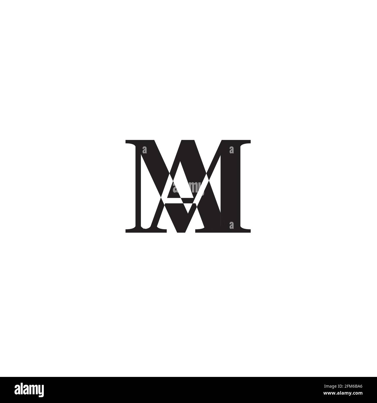 A,H,M Buchstaben Logo. A,H,M Buchstaben Emblem. Vektor Stock Vektor