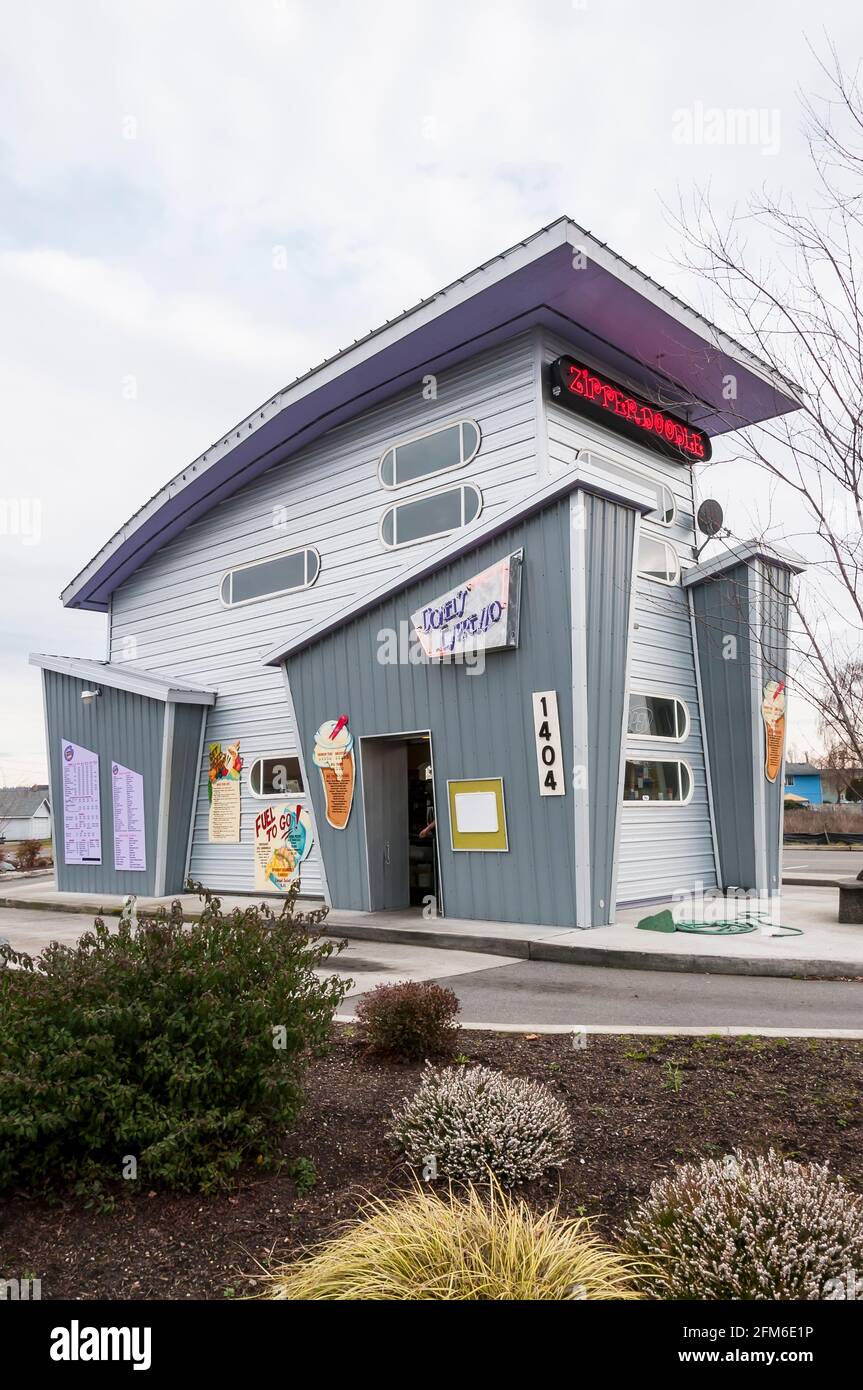 ZipperDoodle Espresso-Einrichtung in Auburn, Washington. Stockfoto