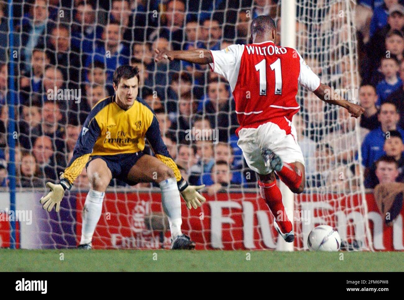 FA CUP RE-PLAY CHELSEA V ARSENAL 25/3/2003 WILTORD ABOUT TO ERZIELEN SIE DAS 2. TOR BILD DAVID ASHDOWN FA CUP Stockfoto