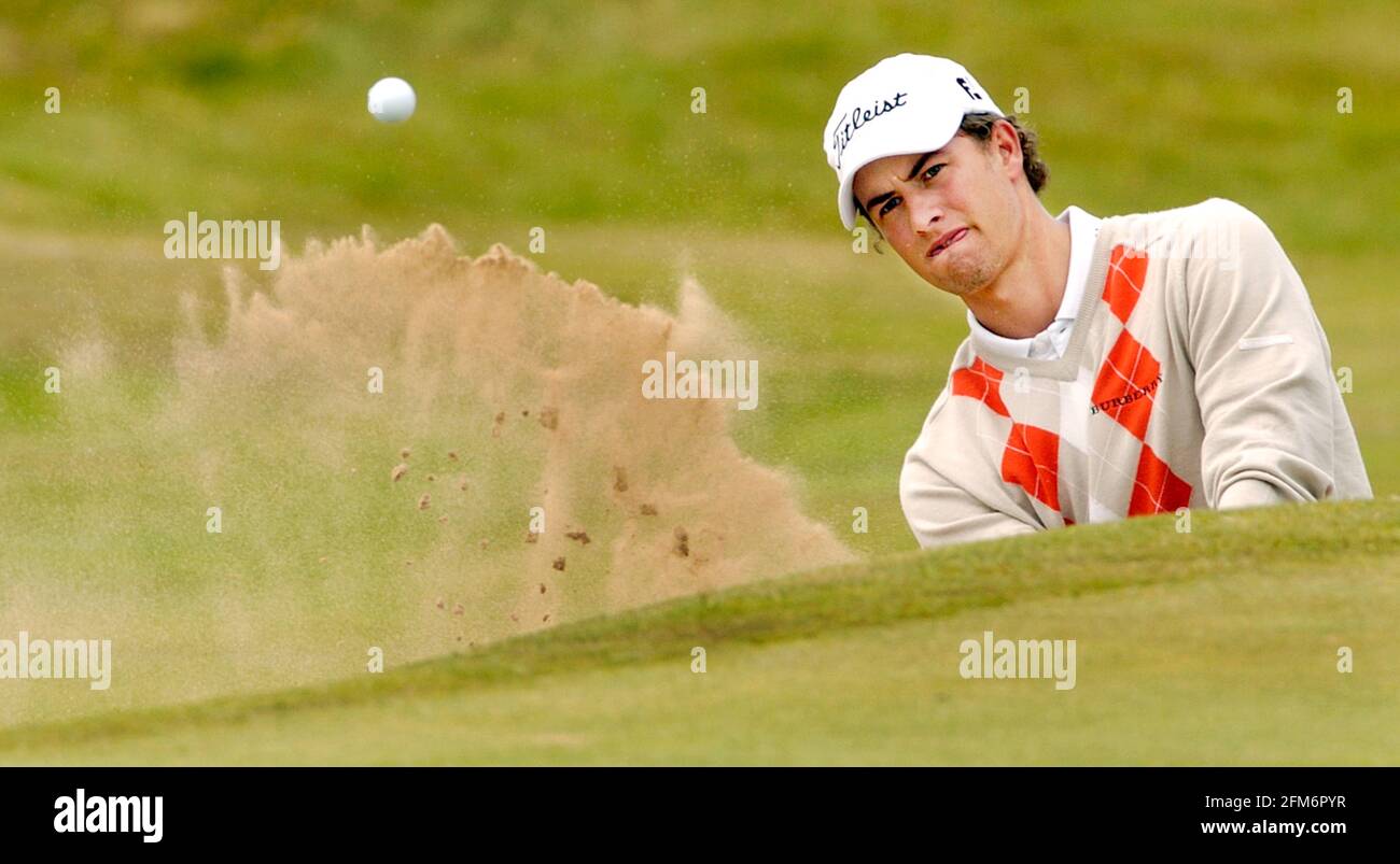 DER OFFENE GOLF AUF TROON 2004. 14/7/2004 ADAM SCOTT VON THR 4. GRÜNES BILD DAVID ASHDOWN OPEN GOLF TROON 2004 Stockfoto