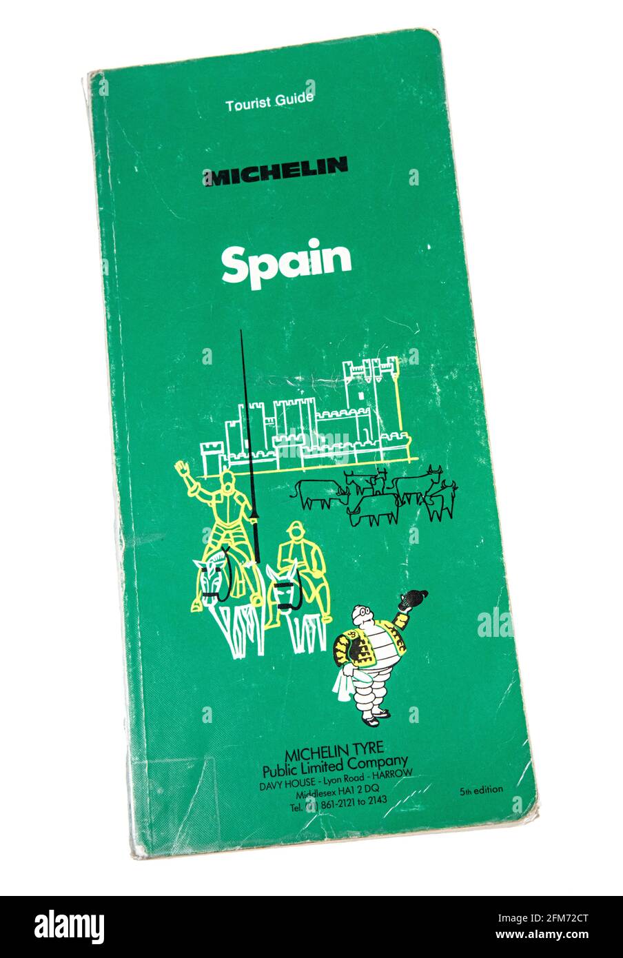 Mitchelin Reiseführer Spanien 1987, in englischer Sprache Stockfoto