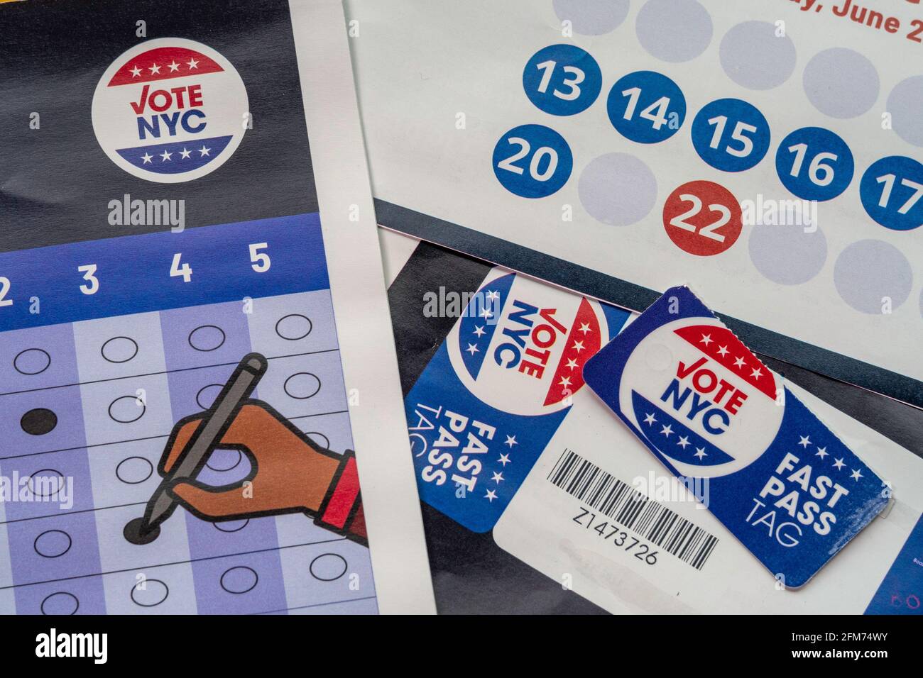 Information über Early Voting, NYC, USA, 2021 Stockfoto