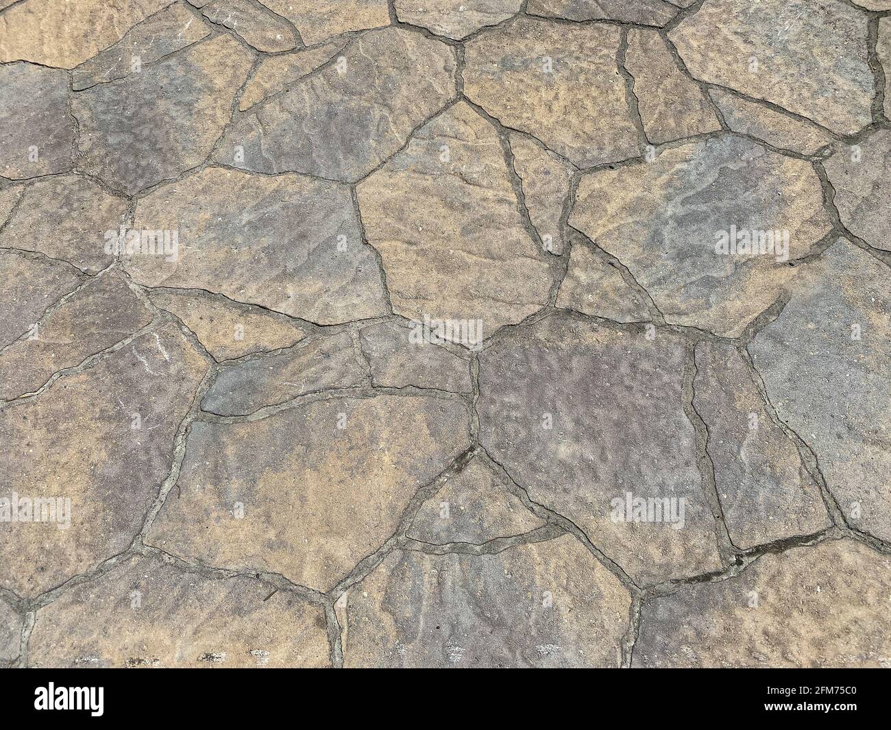 Dekorative Auffahrt Muster Stein Granit Stein-Effekt-Konstruktion Hintergrund Stockfoto