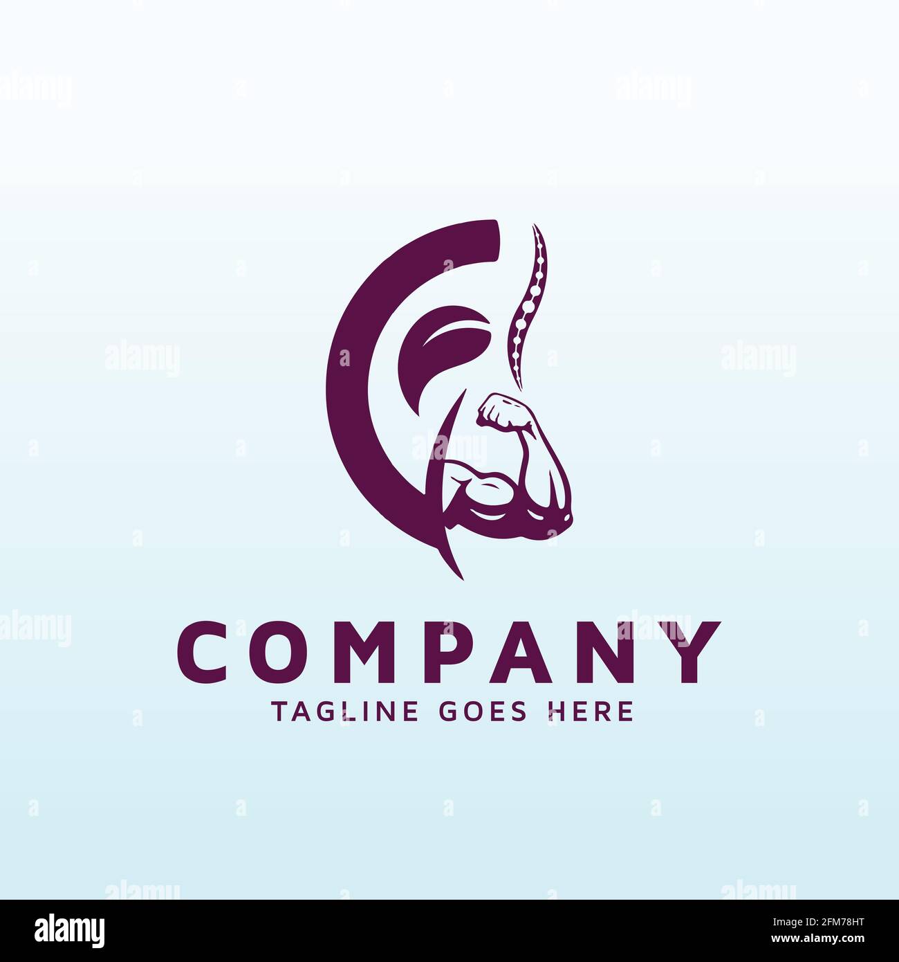 Chiropraktisches Logo-Design mit Fitnessstudios-Symbol Stock Vektor