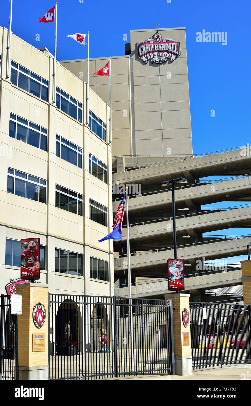 Madison, Wisconsin, USA. Camp Randall Stadium an der Universität von Wisconsin in Madison. Stockfoto