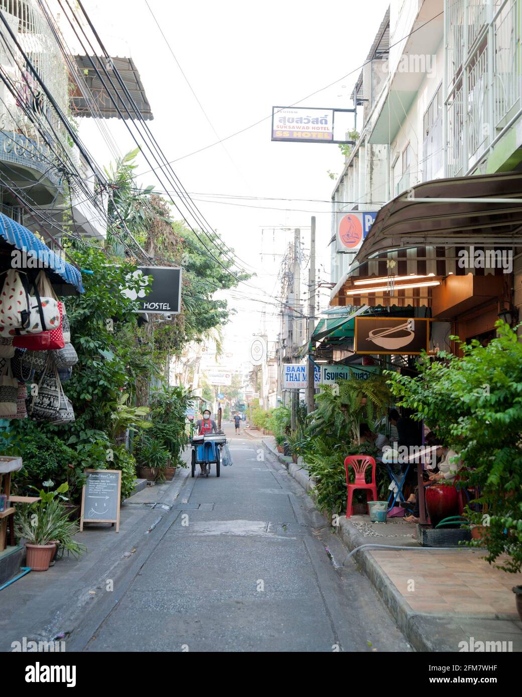 Bangkok, Thailand Street und Händler Stockfoto