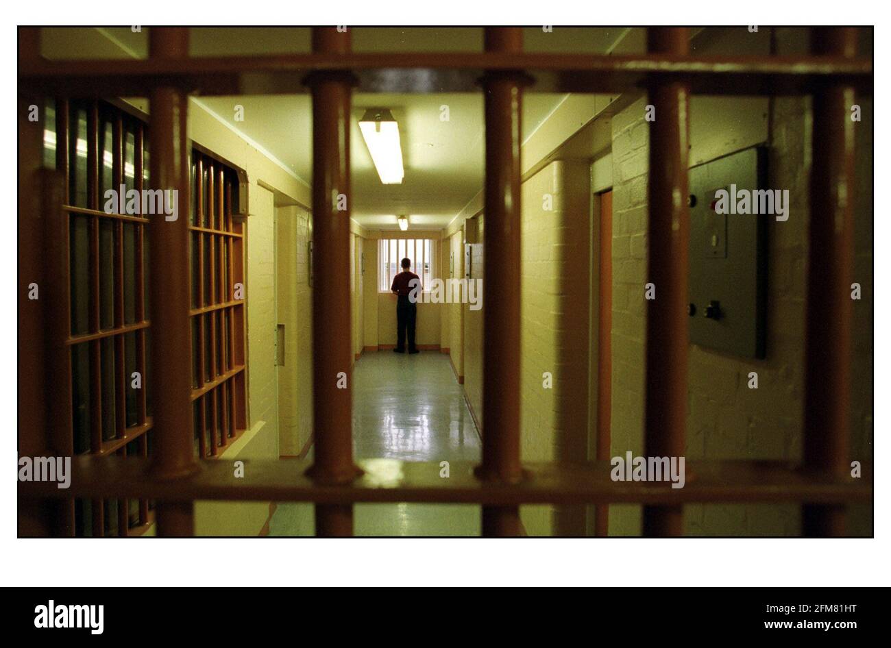 Stoke Heath Young Straftäter Institution/Shropshire....EIN junger Häftling im Anti-Sozialverhalten-Flügel.pic David Sandison. Stockfoto