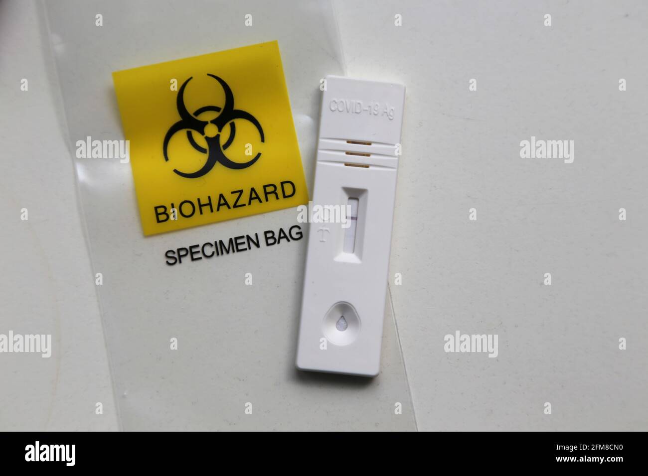 Hamburg, Deutschland, 3. Mai 2021, Corona Antigen Rapid Test Kit, Selbsttest Stockfoto