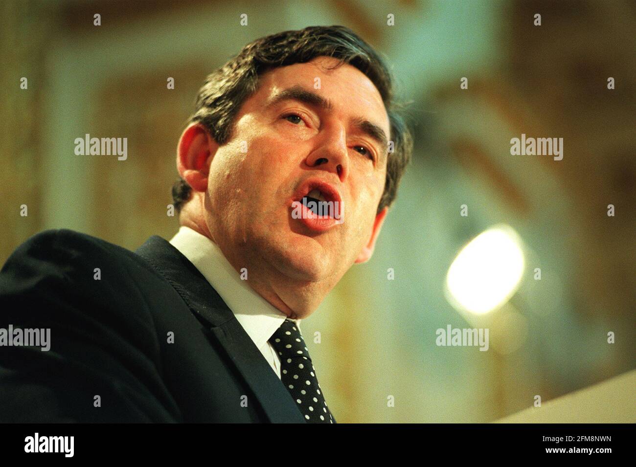 GORDON BROWN SPRICHT AUF DER TRANSATLANTISCHEN KONFERENZ „ENTERPRISE & TECHNOLOGY FOR ALL“ IN LONDON. Stockfoto