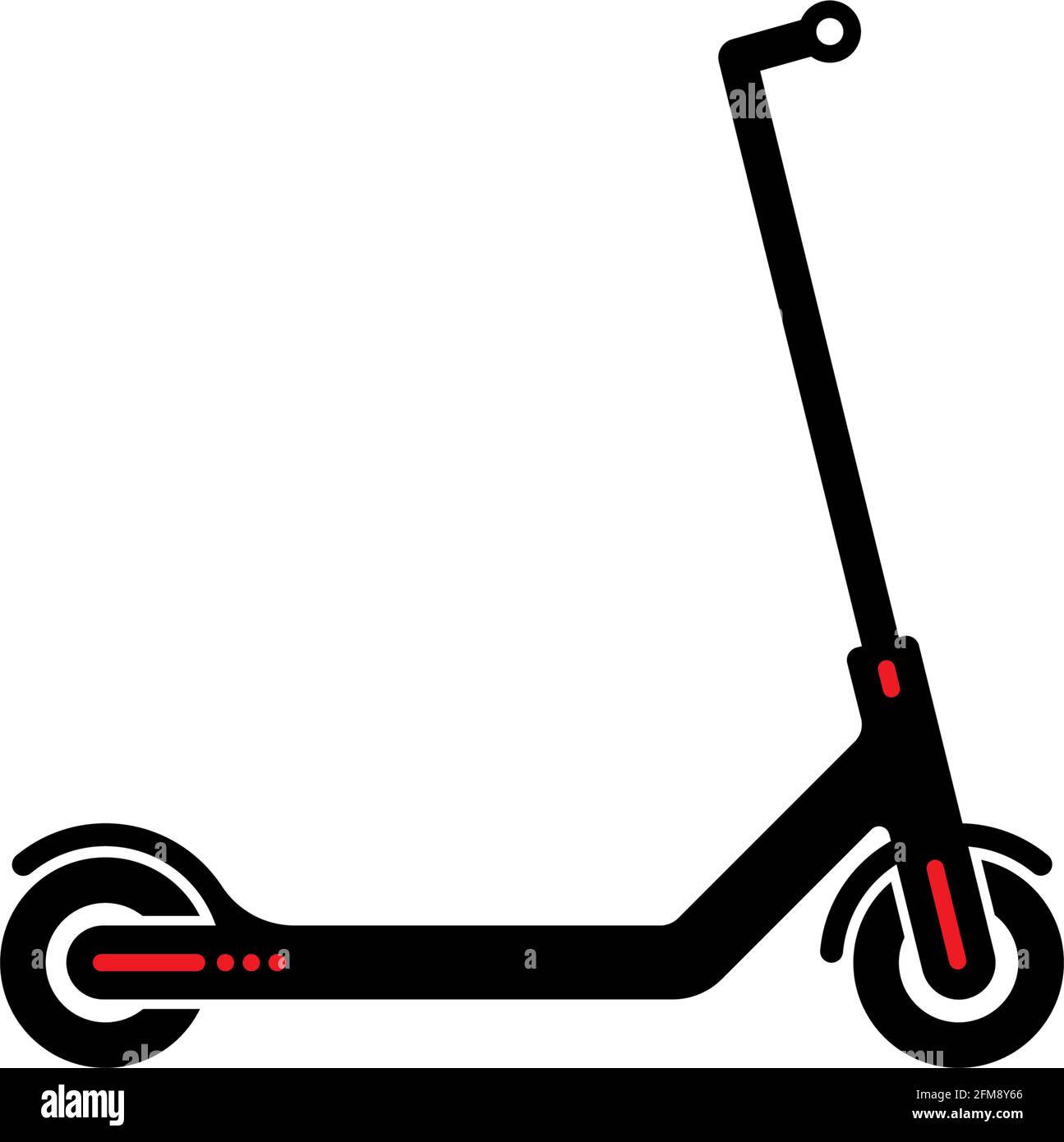 Vektor Elektroroller Symbol modernes flaches Design auf weißem Hintergrund EPS 10. Stock Vektor