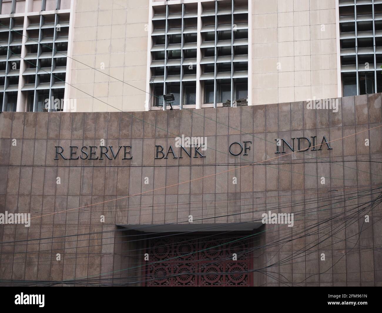 KO, INDIEN - 23. Apr 2021: Die Reserve Bank of India ist Indiens Zentralbank und Aufsichtsbehörde unter der Zuständigkeit des Finanzministeriums, Governm Stockfoto