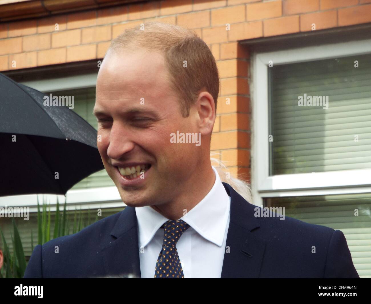 WALLASEY, VEREINIGTES KÖNIGREICH - Jan 15, 2015: Seacombe Wallasey Wirral Merseyside vereinigtes Königreich 01/15/2015 HRH Prinz William auf einem Rundgang in Seacombe A Stockfoto