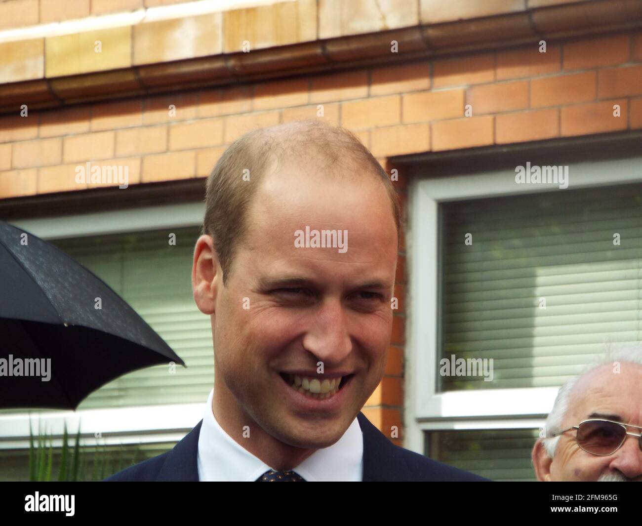 WALLASEY, VEREINIGTES KÖNIGREICH - Jan 15, 2015: Seacombe Wallasey Wirral Merseyside vereinigtes Königreich 01/15/2015 HRH Prinz William auf einem Rundgang in Seacombe A Stockfoto