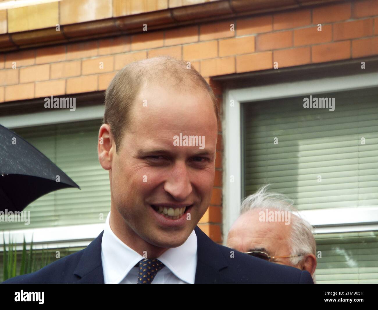 WALLASEY, VEREINIGTES KÖNIGREICH - Jan 15, 2015: Seacombe Wallasey Wirral Merseyside vereinigtes Königreich 01/15/2015 HRH Prinz William auf einem Rundgang in Seacombe A Stockfoto