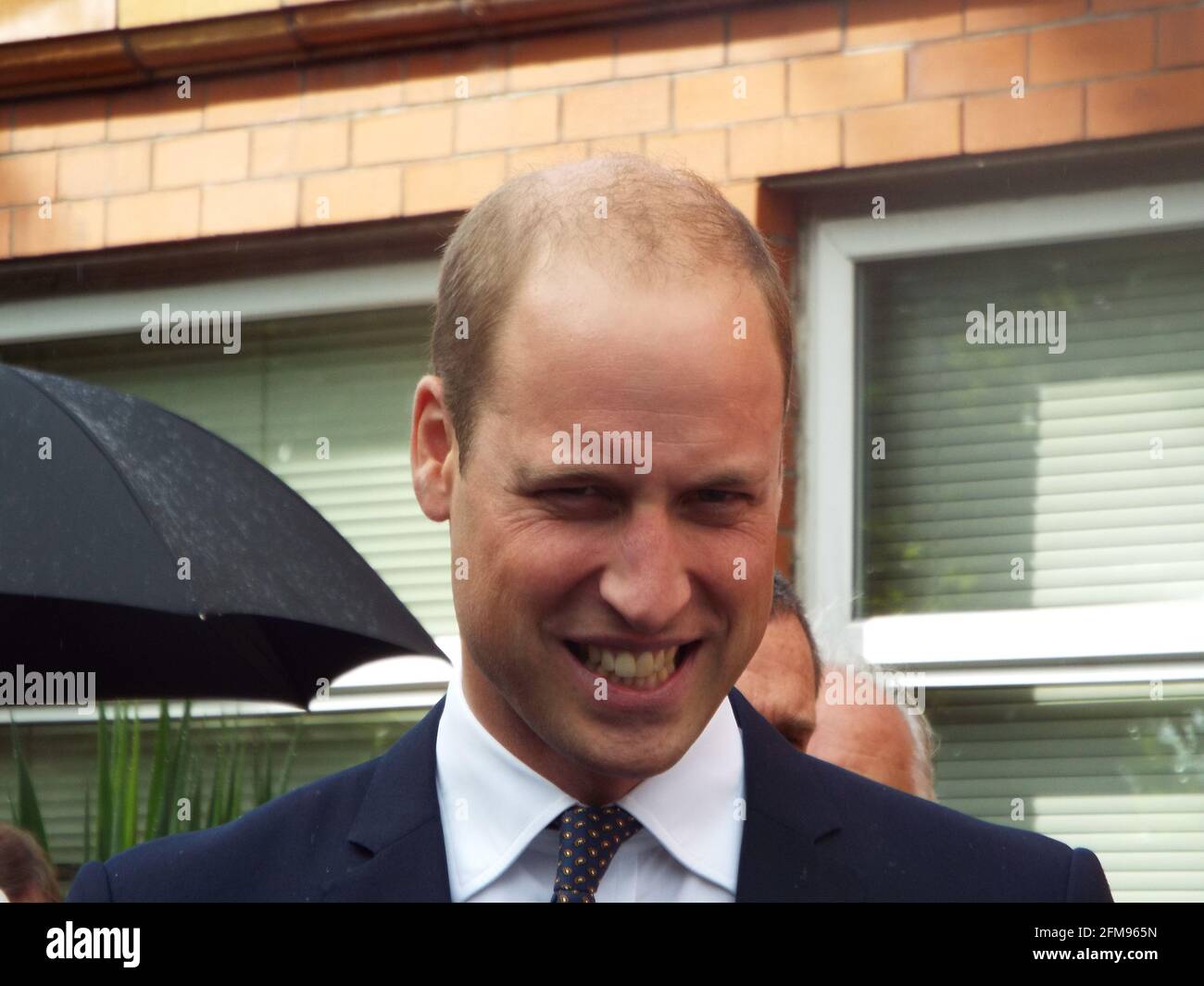 WALLASEY, VEREINIGTES KÖNIGREICH - Jan 15, 2015: Seacombe Wallasey Wirral Merseyside vereinigtes Königreich 01/15/2015 HRH Prinz William auf einem Rundgang in Seacombe A Stockfoto