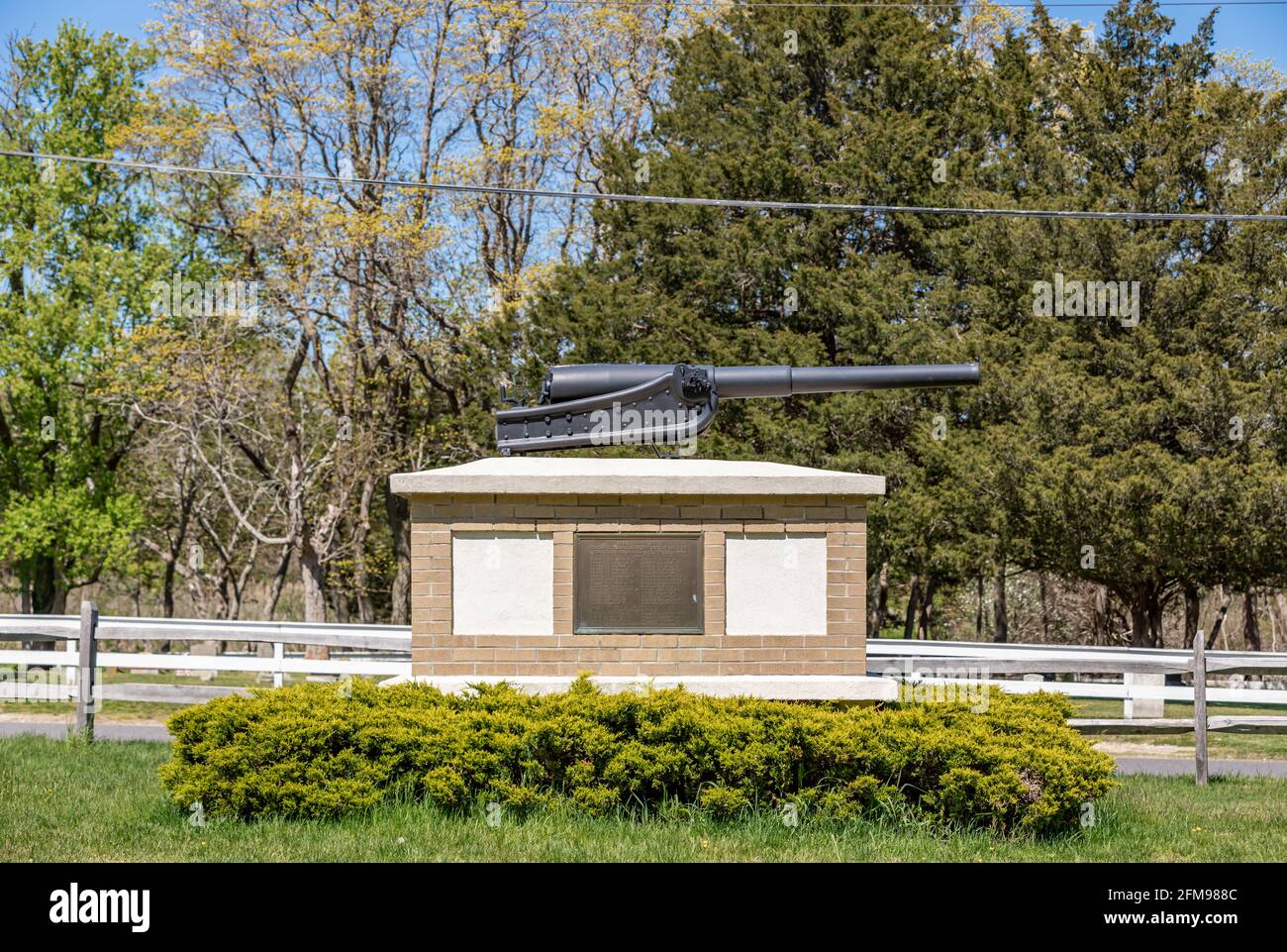 War Memorial Monument Ashawagh Hall, East Hampton, NY Stockfoto