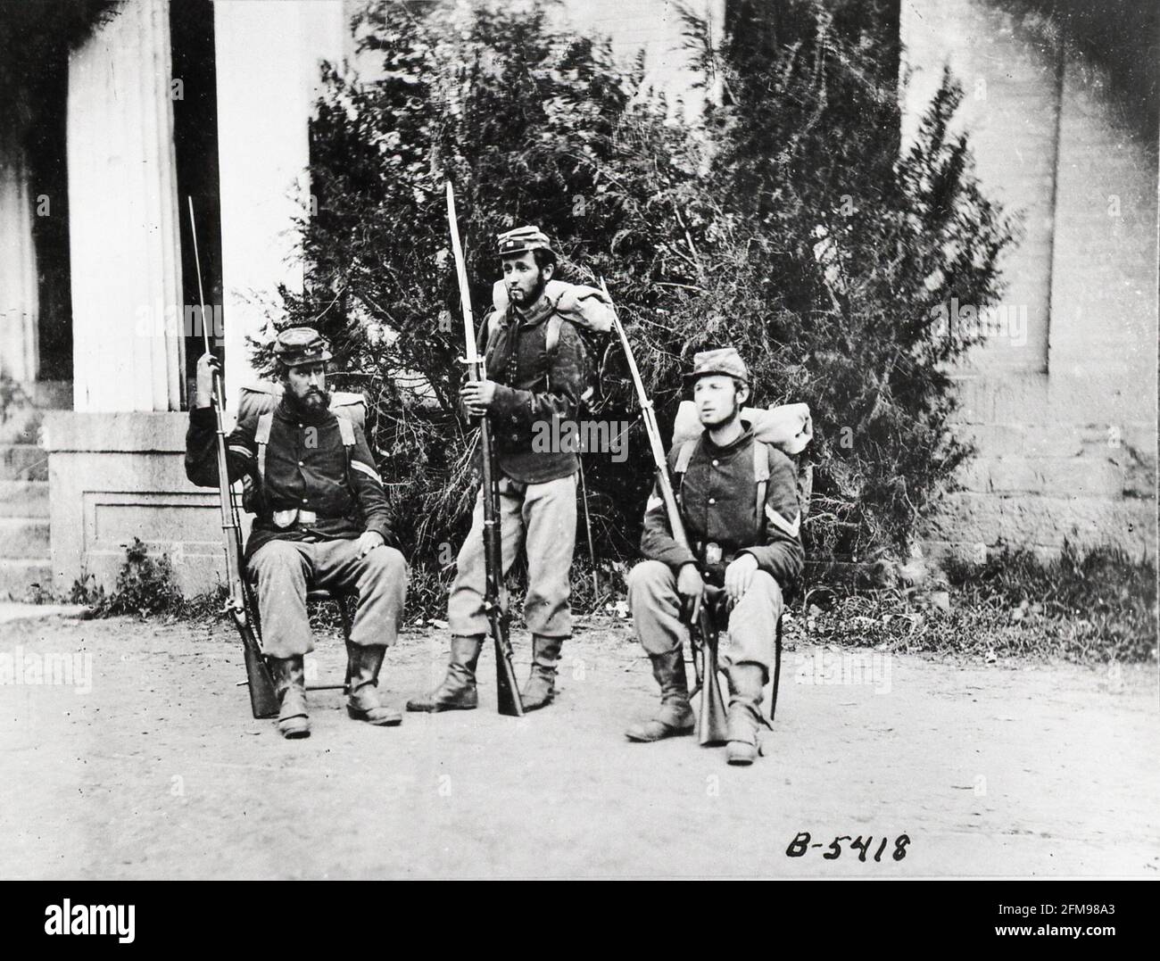 United States Civil war 22nd New York Infantry Soldiers Group Portrait Union Army Stockfoto