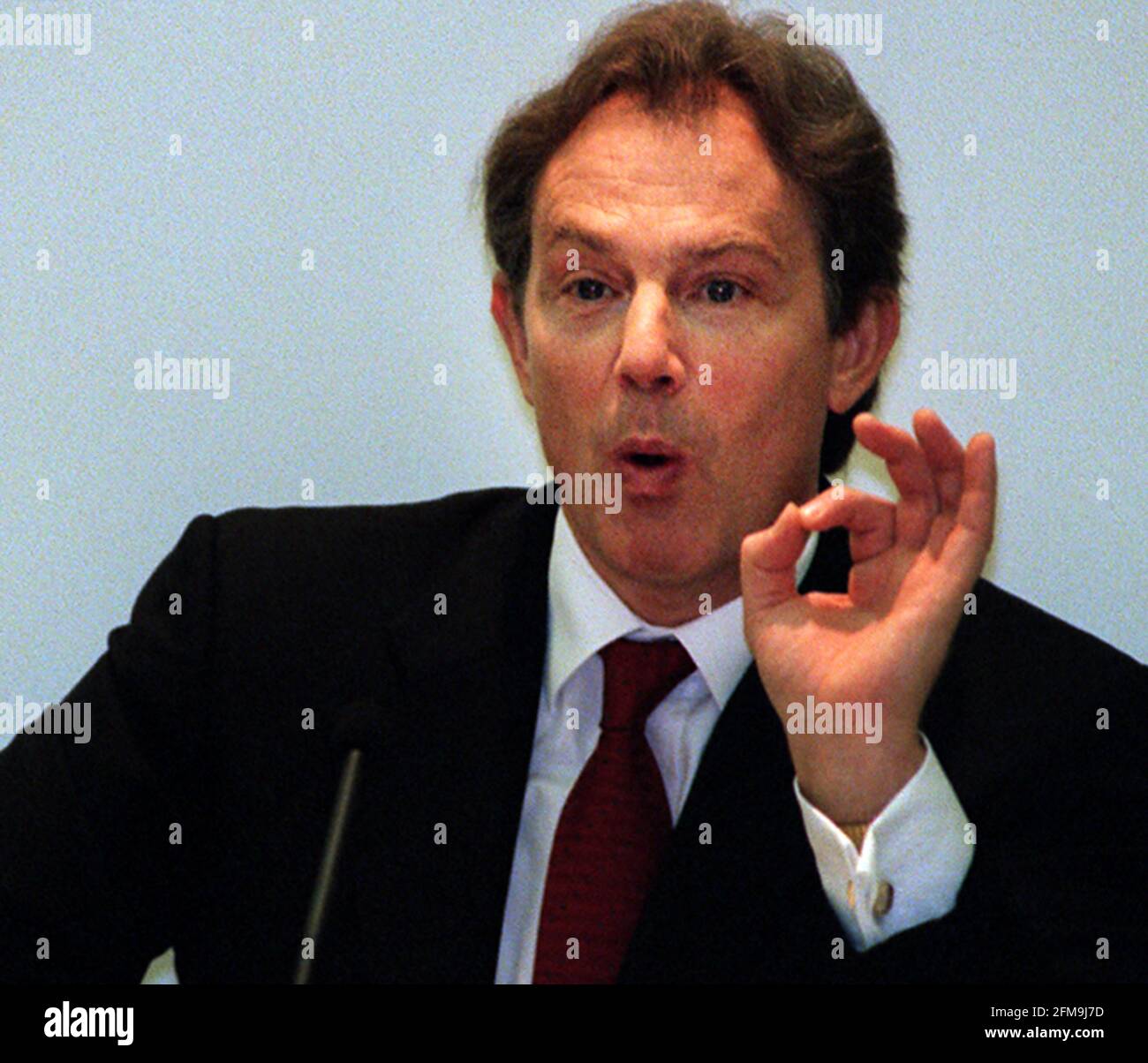 PREMIERMINISTER TONY BLAIR, OKTOBER 2000, IM ROYAL COLLEGE DER CHIRURGEN VON HEUTE Stockfoto