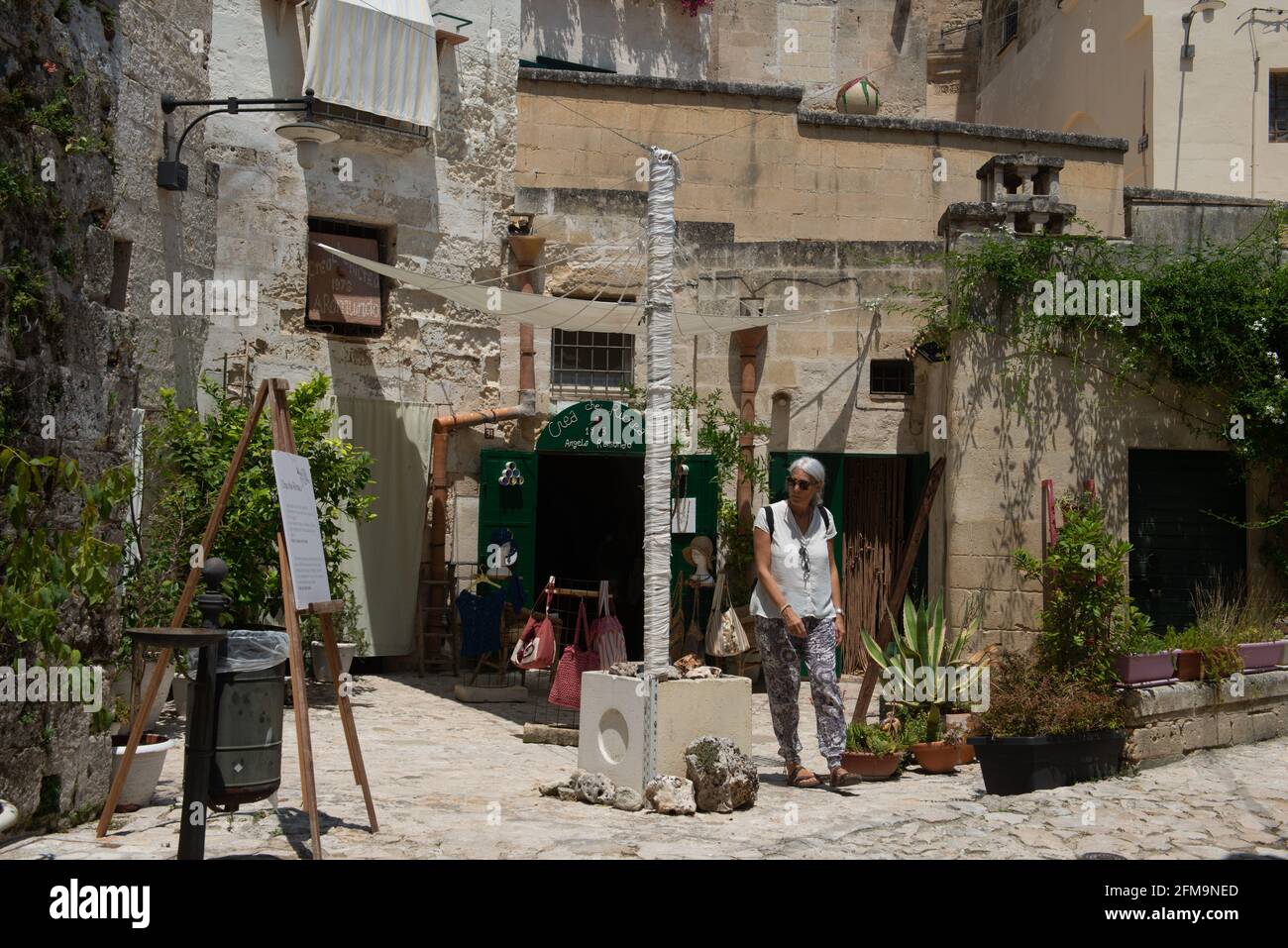 Sassi di Mdera, Basilicata, Italien, Landschaft, Stadt, Stockfoto